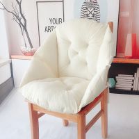 冬季连体坐垫靠垫一体加厚护腰靠背办公室电脑椅子垫藤椅餐椅垫子