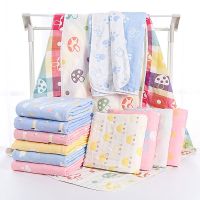 儿童浴巾纯棉超柔吸水洗澡巾新生婴儿盖毯初生宝宝六层纱布大毛巾