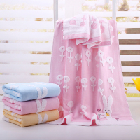 婴儿浴巾纯棉纱布超大新生儿提花宝宝洗澡小孩吸水儿童毛巾被盖毯