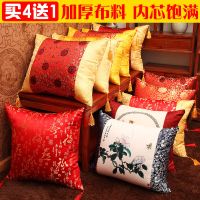 中式抱枕红木沙发靠垫套中国风高档古典实木沙发靠枕靠背腰枕含芯