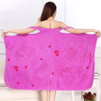 胖妹妹可穿浴巾/帽子成人性感女柔软比纯棉吸水不掉毛的吊带浴裙