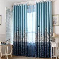 地中海窗帘成品城堡特价窗帘布卧室客厅阳台飘窗帘