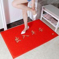 丝圈地垫进门垫出入平安欢迎光临大脚垫防滑垫入户红色地毯蹭脚垫