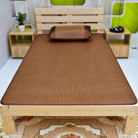 加厚软折叠凉席1米套件冬夏季冰丝席两用学生宿舍藤席1.2米0.8米