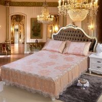 冰丝席床裙床罩三件套1.5/1.8m凉席冰丝席折叠席