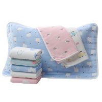 一对六层纯棉纱布枕巾加大50x80 双线包边柔软透气无异味