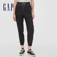 Gap女装纯棉松紧腰休闲裤束脚裤600154秋冬新款高腰工装裤女