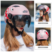 电瓶电动车头盔灰男女士可爱韩版半盔夏季夏天通用防晒四季安全帽