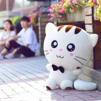 函夏 可爱大脸猫毛绒玩具公仔小猫咪抱枕布娃娃玩偶儿童女朋友生日批发地摊夜市