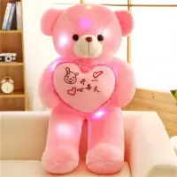 函夏 发光大熊猫毛绒玩具公仔狗熊泰迪熊布娃娃可爱儿童玩偶女生日批发地摊夜市