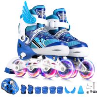 3-4-6-9-12岁初学者溜冰鞋儿童全套装男女童直排轮滑鞋旱冰鞋