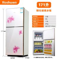 RS171双门-玻璃白 正品特价双小冰箱小型家用三志冷藏速冻学生迷你电冰箱高
