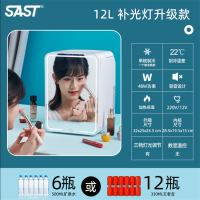 12L化妆镜/补光灯/升级款 迷你小冰箱小型微型宿舍车载家两用水果化妆品药保鲜