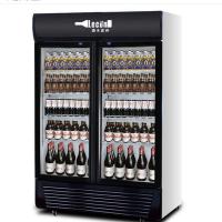 双门风冷高端黑 超市冰箱饮料柜立式冰柜商用单门双门展示柜冷藏保鲜柜