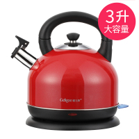电热烧水壶 304不锈钢大容量家用快壶自动断电煮茶壶烧水器|樱桃红3L款