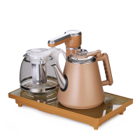 茶具烧水泡水电茶炉自吸式抽全自动防烫电热水壶茶壶家用上水智能|自动金色保温壶防烫款