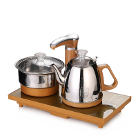 茶具烧水泡水电茶炉自吸式抽全自动防烫电热水壶茶壶家用上水智能|自动金色消毒锅