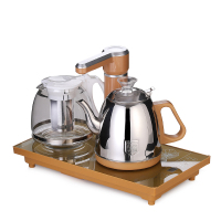 茶具烧水泡水电茶炉自吸式抽全自动防烫电热水壶茶壶家用上水智能|自动金色保温壶
