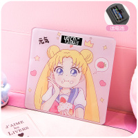 电子秤女家用精准称女生可爱家庭体重秤充电款宿舍测体重减肥秤|美少女（电池款）送电池