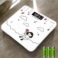 成人减肥健康秤可爱充电款脂肪体重秤家用精准秤计重器电子秤学生|小女孩26*26 充电款