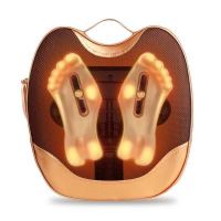 背部按摩按摩器家用靠垫电动开背机腰部背部多功能全身按摩椅垫|多功能带光疗加热开背机