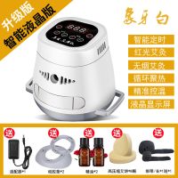 无烟艾条盒随身灸妇科宫寒无烟艾灸便携式家用熏蒸仪|全能版豪华大礼【智能液晶/白色】