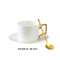 精致欧式咖啡杯骨瓷小奢华套装陶瓷下午茶茶具红英式轻奢茶杯碟勺|克拉思塔（素装）