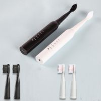 便携式懒人洁齿神器超声波自动智能软毛电动牙刷可充电式成人儿童|黑白情侣旅行套餐 座充充电8刷头