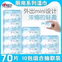 湿厕纸10包私处清洁成人湿巾迷你随身小包抽取装卫生湿纸巾