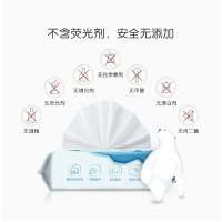 婴儿纯水洁肤湿巾新生儿宝宝pp湿纸巾80片5包