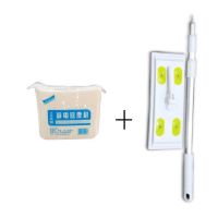 毛发免洗静电除尘纸吸尘纸擦静电拖把一次性地板家用吸无纺布湿巾|静电大拖把+100片(特惠装)