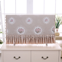 布艺47寸液晶电视机罩52盖布55防尘罩65挂式32欧式42英寸|繁花锦绣-香槟 55英寸(约宽度132*高度70cm)