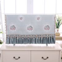 布艺47寸液晶电视机罩52盖布55防尘罩65挂式32欧式42英寸|繁花锦绣-蓝 32英寸(约宽度83*高度50cm)