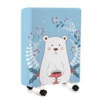 油汀电暖气套防尘罩艾美特取暖器套家用油汀暖气罩|喝咖啡的熊 大号适用:(61-90)*高(61-70)*厚(10-15)