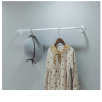 立式 晾衣 置衣架房间挂钩客厅墙上挂衣架晒衣杆卫生间晾衣杆门口|白色正挂离墙10cm长150