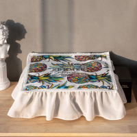 打印机罩防尘罩惠普爱普生佳能防尘布遮盖防灰尘盖布打印机布罩子|彩色菠萝 长38*宽35*高18