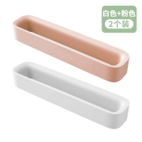 浴室拖鞋架壁挂式免打孔卫生间吸壁式置物架收纳神器厕所放鞋架子|粉色+白色(两个装)
