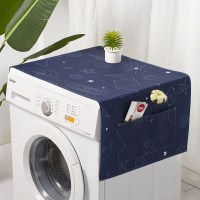 冰箱防尘罩单双开门盖布滚筒式洗衣机防水防晒盖巾微|星座(防尘盖布) 微波炉烤箱35x100CM