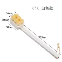 日本搓背洗澡刷子长柄软毛沐浴刷后背搓澡刷巾神器不求人可拆卸|白色款