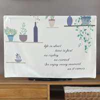 电视机罩防尘罩壁挂式液晶32 55英寸50曲面65欧式盖布艺电脑套|吊兰 65英寸(宽150*高90cm)