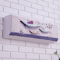 挂机空调罩水晶绒弹力布空调罩防尘罩不起球不褪色不缩水|鲸鱼 86cm内(适合1-1.5p空调用)