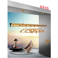 升降晾衣架 室内阳台手摇晾衣架单杆式双杆式晒衣架凉衣架|香槟2.4米单杆无衣架