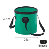 户外折叠储水桶自驾游车载便携装蓄水箱罐厨房塑料带龙头家用水桶|翡翠绿-中号可折叠提水桶-10L升级款