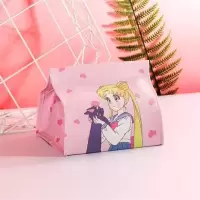 美少女可爱创意茶几桌面纸巾盒软妹宿舍家用面纸盒卫生间抽纸盒|粉底少女和猫咪