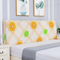 万能床头套罩全包弹力欧式异型床头靠背防尘罩弧形通用保护套软包|橙子青柠 床头宽度[135-165cm]