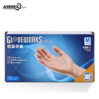 一次性乳胶pvc塑料透明丁晴厨房家务洗碗防水橡胶加厚手套|柯沃PVC100只装 L