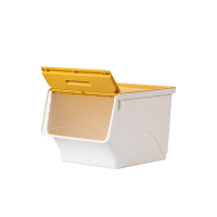 前开式翻盖收纳箱塑料特大号有盖侧开整理箱玩具收纳盒34l