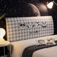 万能床头罩通用包床头套全包软包套北欧风防尘罩保护套木床靠背罩|炫酷猫咪 220cm宽床头罩