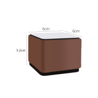 家用增高垫桌椅脚垫家具沙发茶几床保护垫静音耐磨桌子腿加高垫块|6厘米方棕色4个装—高度5.2厘米