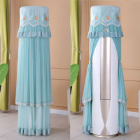 空调防尘罩圆形格力海尔柜机空调罩客厅圆柱空调罩套立式开机不取|牛油果绿 直径37-40cm*高度175cm全通用